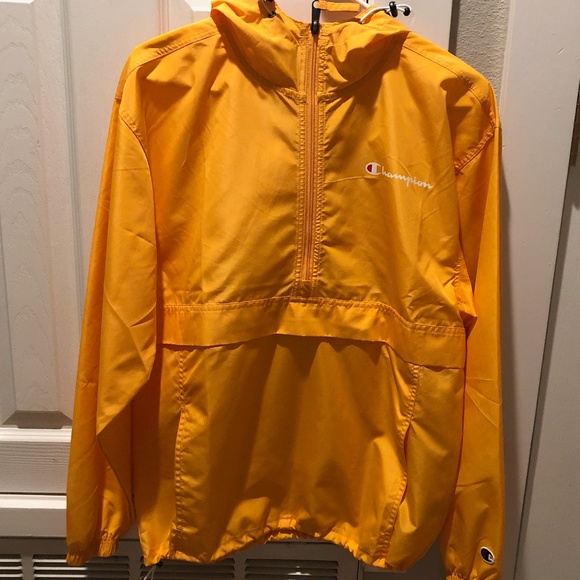 champion yellow windbreaker